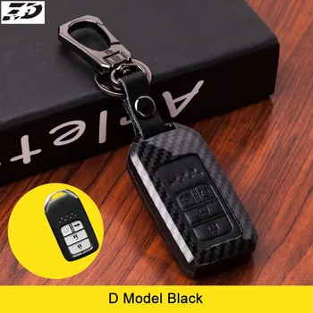 

Carbon Fiber Leather Smart Remote Key Case For Honda HRV HR-V Vezel For Jazz Crosstour XRV Jed Pilot Accord Civic Fit Freed