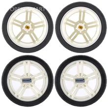 Rueda de goma portátil para coche inteligente, 4 Uds., 65mm, para Motor TT, Arduino Smart, color negro + blanco