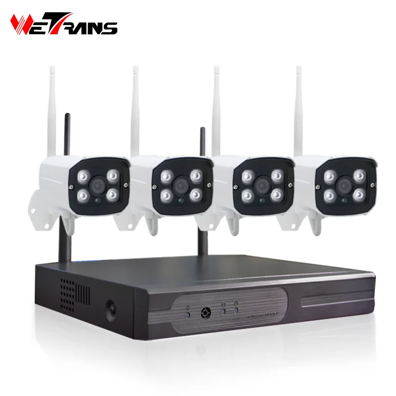 

Wetrans surveillance kit cctv camera set nvr wifi 4ch 1080P Outdoor P2P Motion Alarm Home security camera system wireless