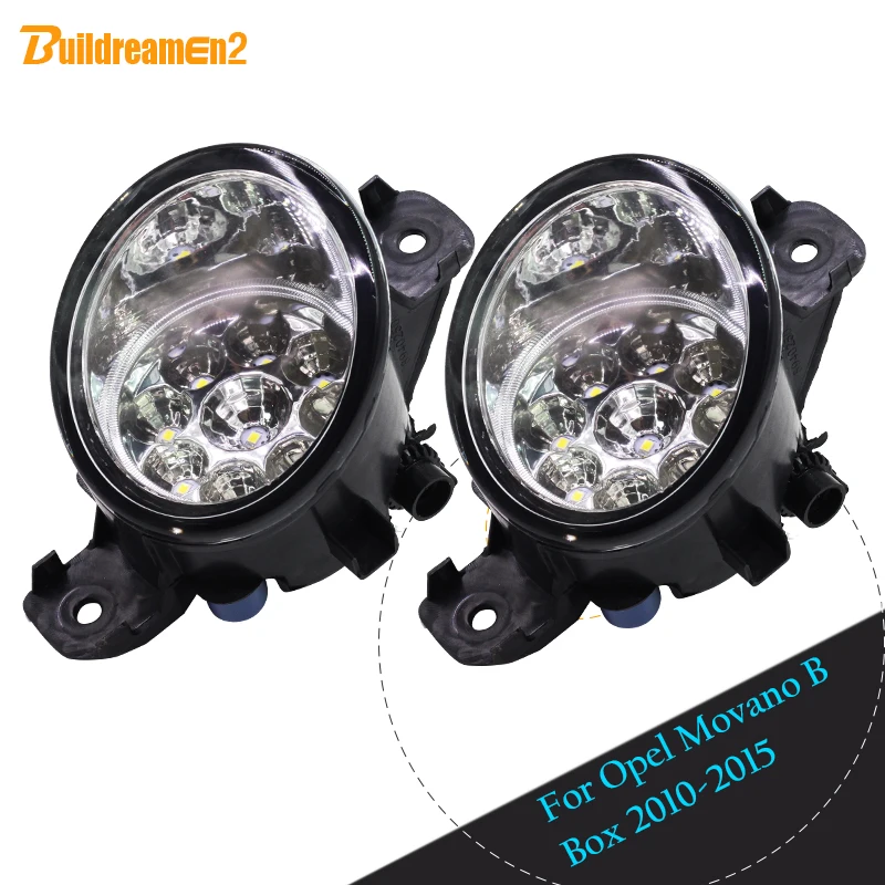 

Buildreamen2 For Opel Movano B Box 2010-2015 1 Pair H8 H11 Car LED Light Fog Light Blue White Yellow Daytime Running Light DRL