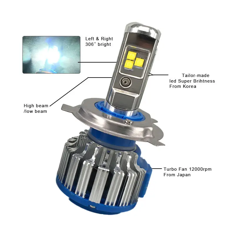 Автомобильные светодиодсветодиодный лампы H4 HB2 9003 80 Вт 6000 лм|headlight bulb|car headlight bulbsh4