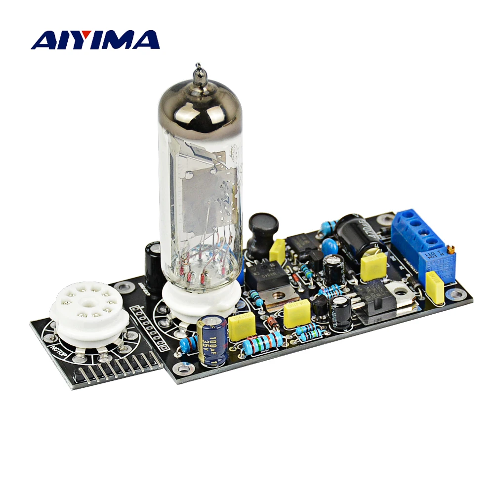 Aiyima-真空管プリアンプボード,6e2,真空管,プリアンプ,オーディオLEDレベルインジケーター,電圧計,魔法の目 - AliExpress  家電製品