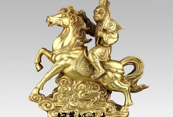 

China Fengshui Monkey Messager Ride Horse Bronze Statue