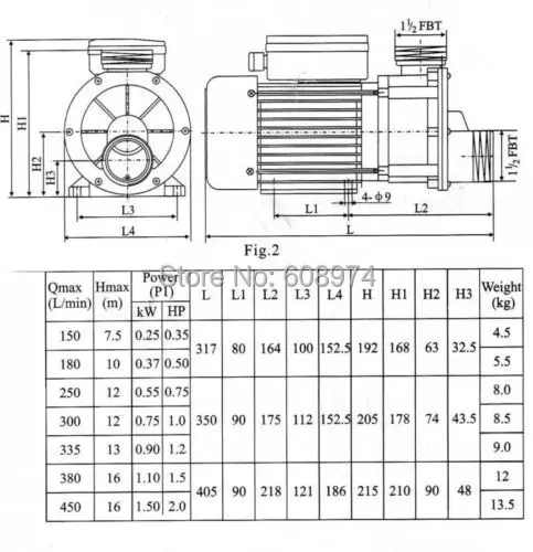 JA50 JA 50 LX циркуляционный насос спа гидромассажная Ванна вода 0 5 HP 370 W|pump heel|pump partspump