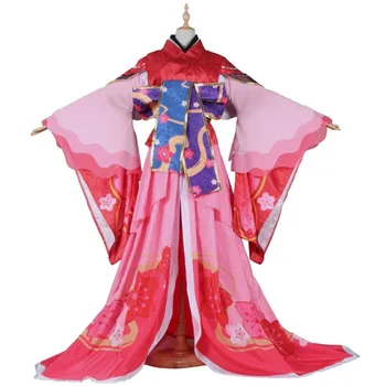 

Game Onmyoji Sakura Monster Ying Huayao Cosplay Costume Beautiful Skin Highly Reductive Dress+Headwear
