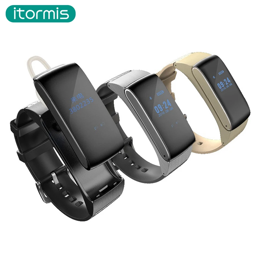 

itormis Bluetooth Smart TalkBand Talk Band Smart Fitness Bracelet Wristband Wearable Sport Compatible Mobile Phone PK HuaWeis B3