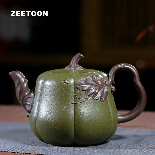 370ml Authentic Yixing Teapot Master Handmade Pumpkin Pot Chinese
