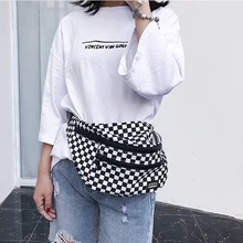 Поясные Сумки, поясная сумка, женские карманы, банан, Большая вместительная сумка с нагрудным ремнем, клетчатая сумка-бум, шахматная сумка, Мужские поясные сумки N96