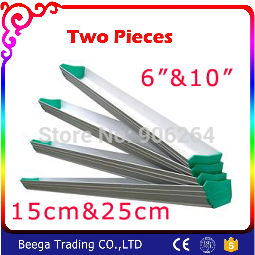 Бесплатная доставка, алюминиевый сплав, совок, Ш 100 мм, 6 и 10 дюймов (15 см + 24 см), пленка для трафаретной печати