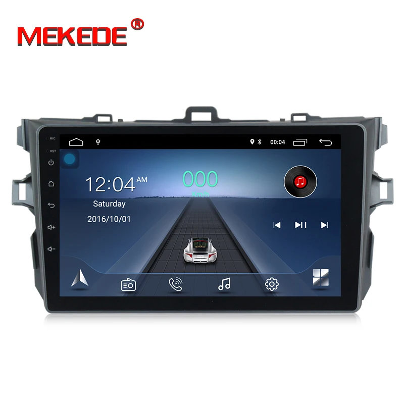 Discount MEKEDE Car multimedia player Radio stereo Car Android 8.1 For toyota corolla 2007-2011 with Navigation Stereo  (No dvd) WIFI BT 0