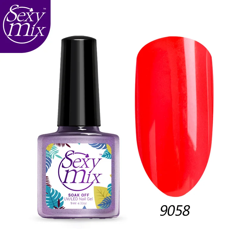 SEXYMIX УФ-гель для ногтей 60 цветов 9 мл Полупостоянный светодиодный Гель-лак для ногтей замачиваемый УФ-лак для ногтей - Цвет: 9058