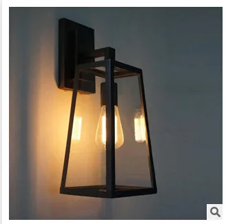 Outdoor balcony American Country Nordic Loft Industrial Garden Corridor Lamp Bedroom Decorative Wall Lamp Hallway Light