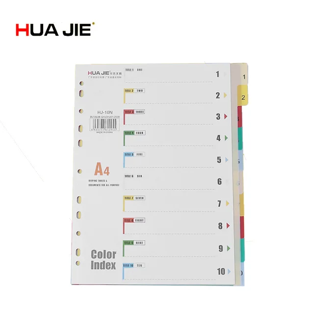 tab binder dividers