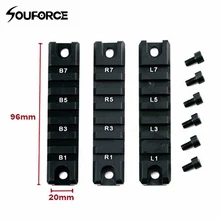 3 шт./компл. Стандартный 20 мм Вивер база Picatinny RIS 20 мм короткий рельс для G36C крепления направляющей Пикатинни адаптер