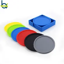 OBR 4+ 1 шт./Набор Силикон круглый толстый стаканчик стеклянная кружка бутылки салфетки Нескользящие настольные украшения аксессуары