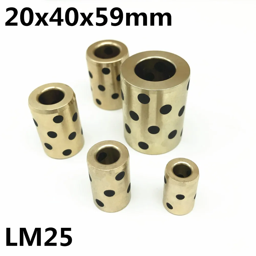 25x40x59 mm linear graphite copper set bearing copper bushing oil self