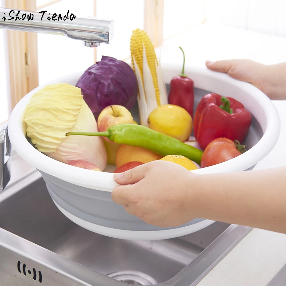 Buy Portable Folding Silicone Wash Basin Pot Multi