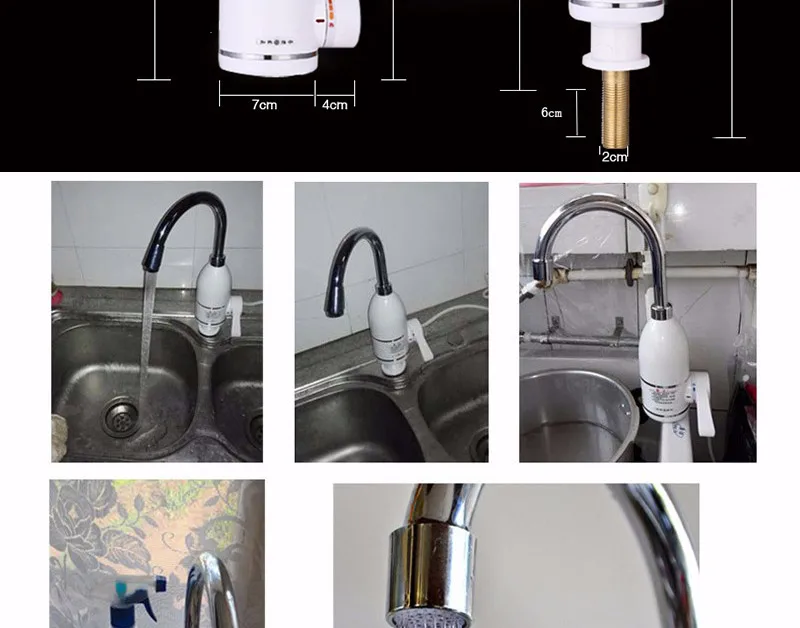 GWAI Электрический Кухня водонагреватель кран горячая вода мгновенно кран отопителя холодной отопление кран Tankless Проточные водонагреватели