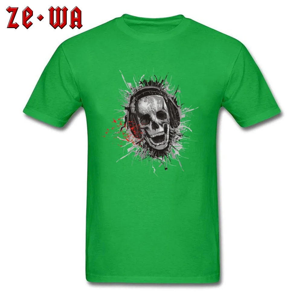 death music Fashionable Short Sleeve Classic T Shirt All Cotton O-Neck Mens Tops Shirt Printed On Tee-Shirts Labor Day death music green
