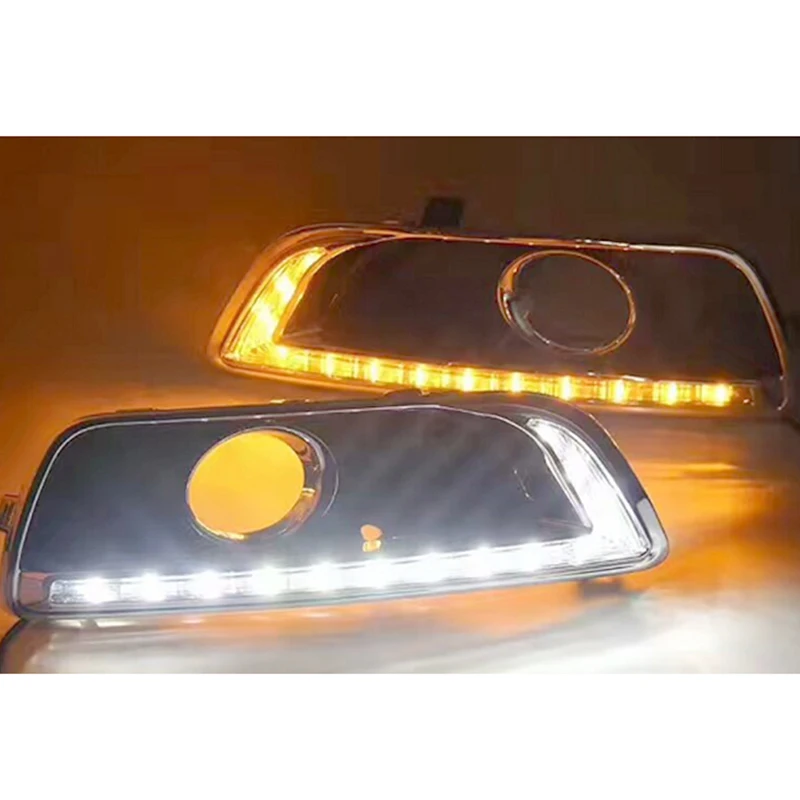 

Car Fog Lamp For Chevrolets chevy Malibu 2011 2012 2013 2014 2015 LED Daytime Running Lights DRL With Yellow Turn Signal Lights