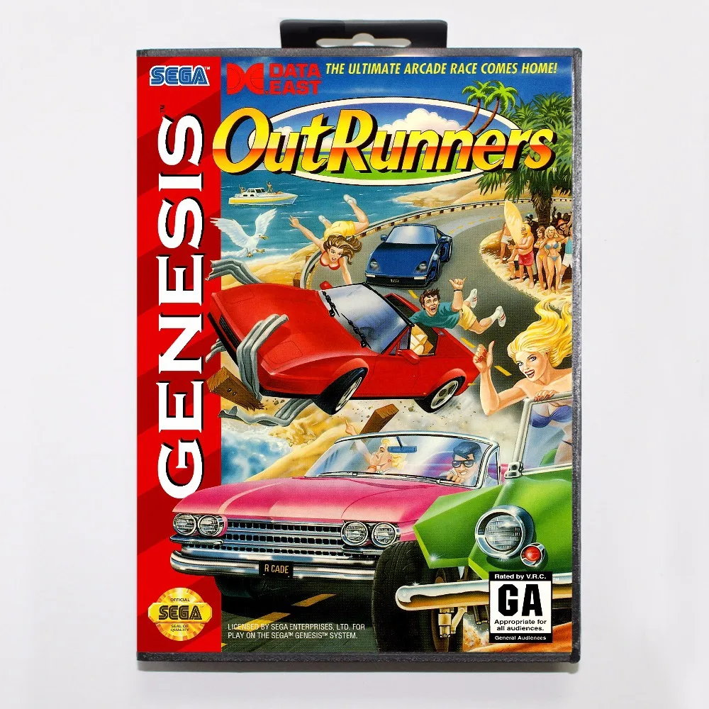 

Outrunners Game Cartridge 16 bit MD Game Card With Retail Box For Sega Mega Drive For Genesis