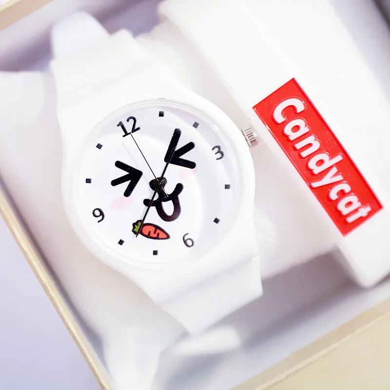 

Cartoon Duck Expression Quartz Watch New Silicone Simple Sports Girl Watch Student Leisure Creative Kids Watch relogio feminino