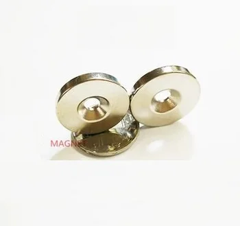 

10pcs 25 x 4 mm Hole: 5mm super Strong Round Neodymium Countersunk Ring Disc Magnets 25x4 Rare Earth N50 Free Shipping 25*4-5