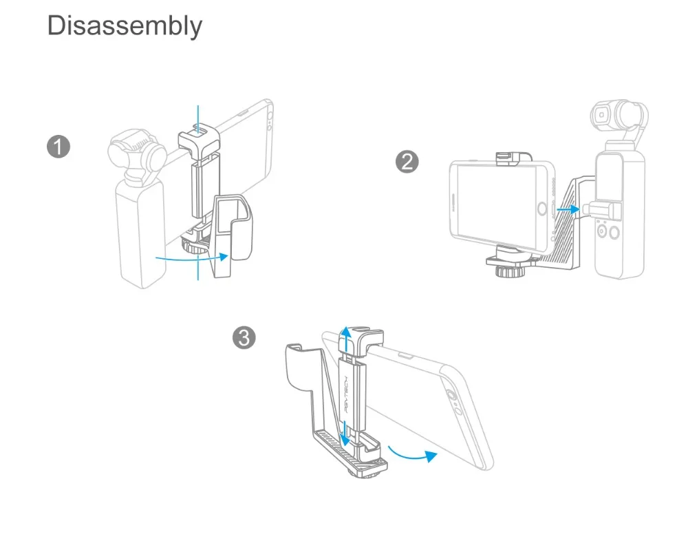 PGYTECH держатель смартфона кронштейн для DJI OSMO Карманный карданный смартфон фиксированная подставка аксессуары