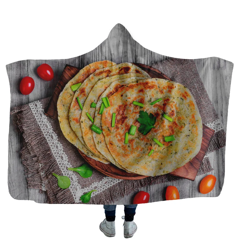 Плотное одеяло из мягкого флиса с рисунком тортилья де Харина буррито с капюшоном Забавный подарок Прямая поставка - Цвет: 7