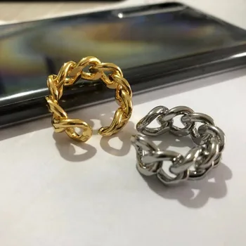 

2019 New Ring Simple Euro-American Gold-plated Hollow Opening Adjustable ague anillos mujer anel aneis anelli ring bisuteria