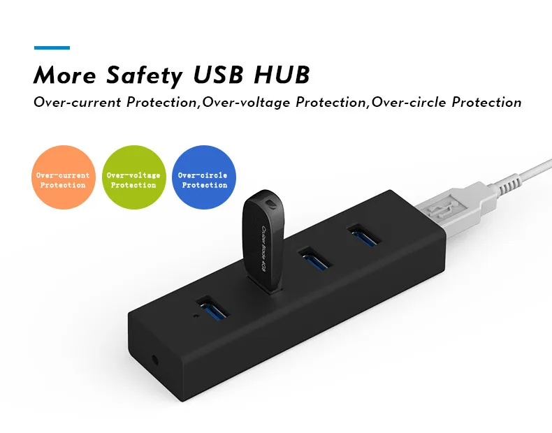 Blueendless H405U3 USB 3,0 концентратор 4 порта Супер скорость 5 Гбит/с USB разветвитель с ВКЛ/ВЫКЛ для компьютера периферийные устройства Аксессуары