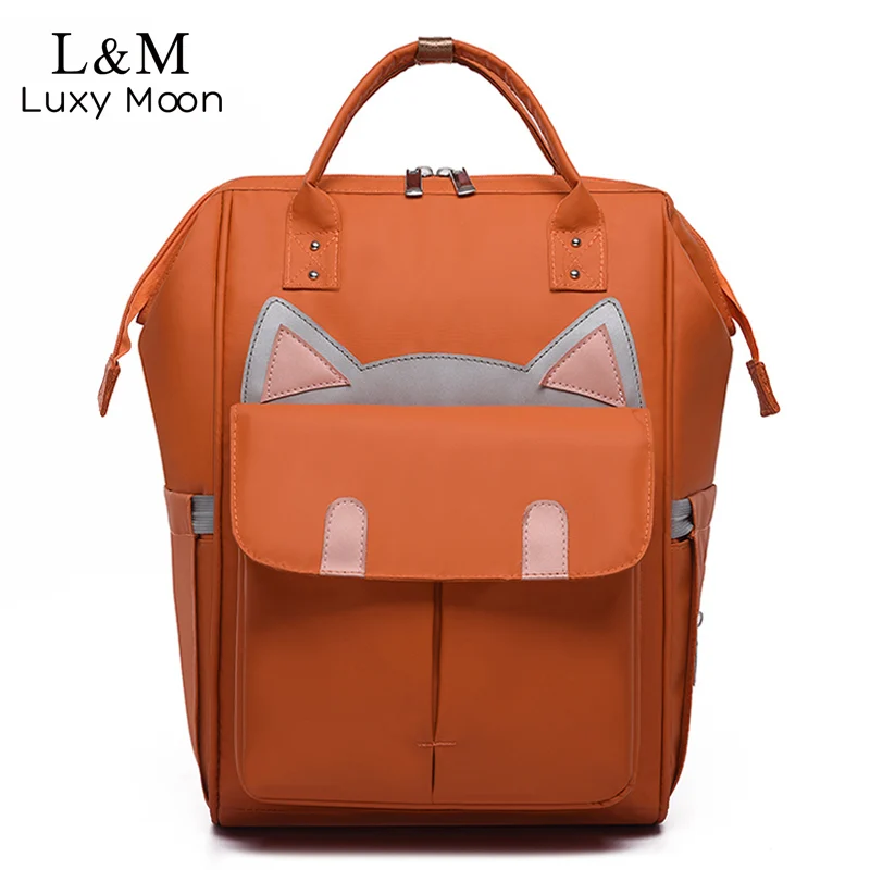 Модный женский рюкзак с мультяшным котом для мам, рюкзак для подгузников, сумка для большой мамы, дорожная сумка для подгузников XA420H