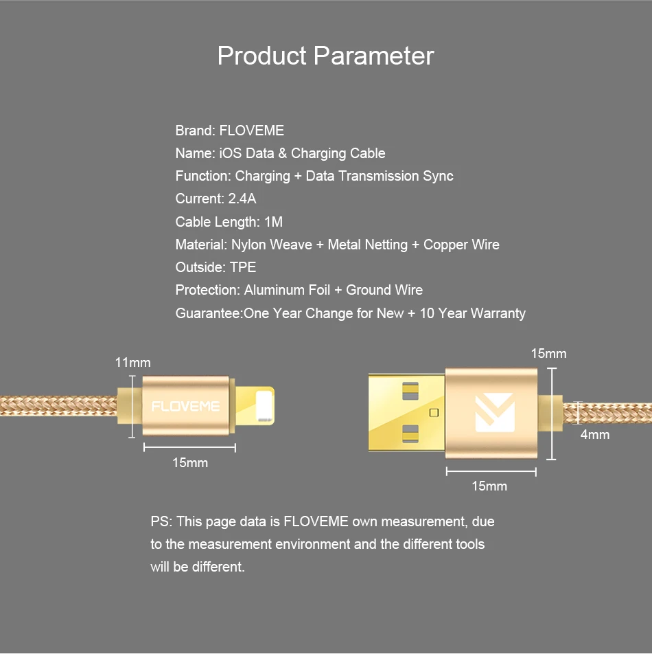 FLOVEME USB кабель для iPhone 8 7 Plus X 5 V/2.1A 1 м кабель Micro-USB в оплетке для Xiaomi 4X для samsung S8 S9 type C зарядное устройство