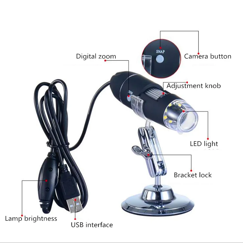 FGHGF VB9 цифровая Портативная Лупа 1000X USB Электронная ручная Лупа со светодиодной подсветкой инструмент для ремонта PCB диагностический уход за кожей