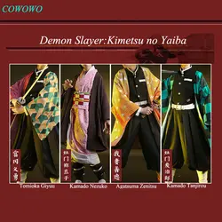 Аниме! Demon Slayer: Kimetsu no Yaiba Kamado Tanjirou Agatsuma Zenitsu Tomioka Giyuu Kamado Nezuko кимоно униформа для косплея