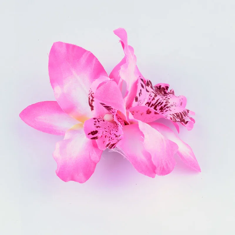 Заколки для волос с цветком орхидеи заколка для волос DIY головной убор аксессуары для волос для невесты Свадебные аксессуары для пляжа - Цвет: Розовый