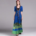 15% off! High quality New 2017 Fashion Designer Women Long Dress Sexy V-Neck Sequin Beading Printing Blue Maxi Party Dresses Plus size XX Save 10.78 on High quality New 2017 Fashion Designer Women Long Dress Sexy V-Neck Sequin Beading Printing Blue Maxi Party Dresses Plus size XX