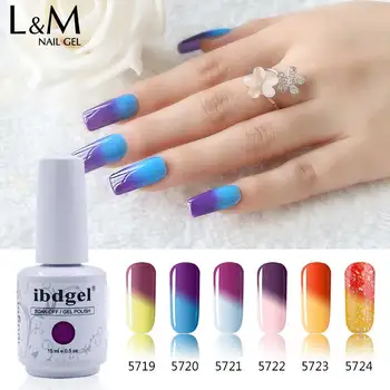 

24pcs ibdgel Top selling Chameleon Temperature Change UV Gel Nail Polish15m'l
