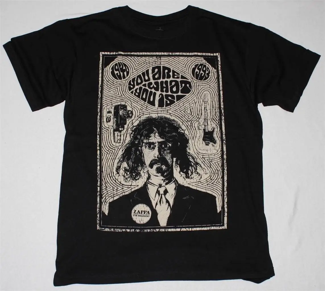 

FRANK ZAPPA YOU ARE WHAT YOU IS THE MOTHERS OF INVENTION NEW RARE BLACK T-SHIRT 100% Cotton T Shirts Brand Clothing Tops Tees