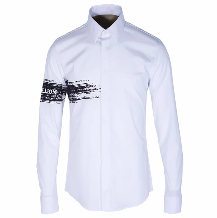 Новое поступление, модная мужская рубашка с длинными рукавами и кисточками, тонкая Осенняя рубашка высокого качества, Размеры M, L, XL, 2XL3XL4XL