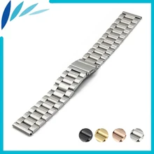 Stainless Steel Watch Band 18mm 20mm 22mm for Seiko Folding Clasp Strap Quick Release Loop Belt Bracelet Black Silver + Tool 22mm quick release ceramic watchband tool for tissot longines mido luminox seiko watch band steel butterfly clasp wrist strap