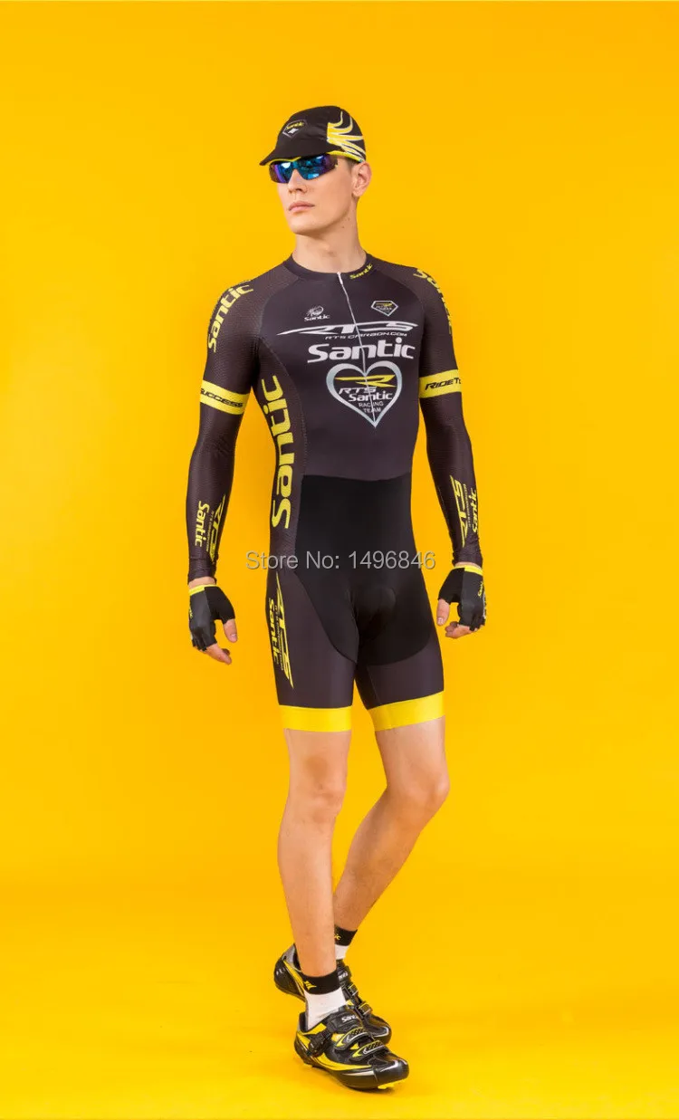 Santic Men's Ironman Triathlon chlorine resistant triathlon suits men