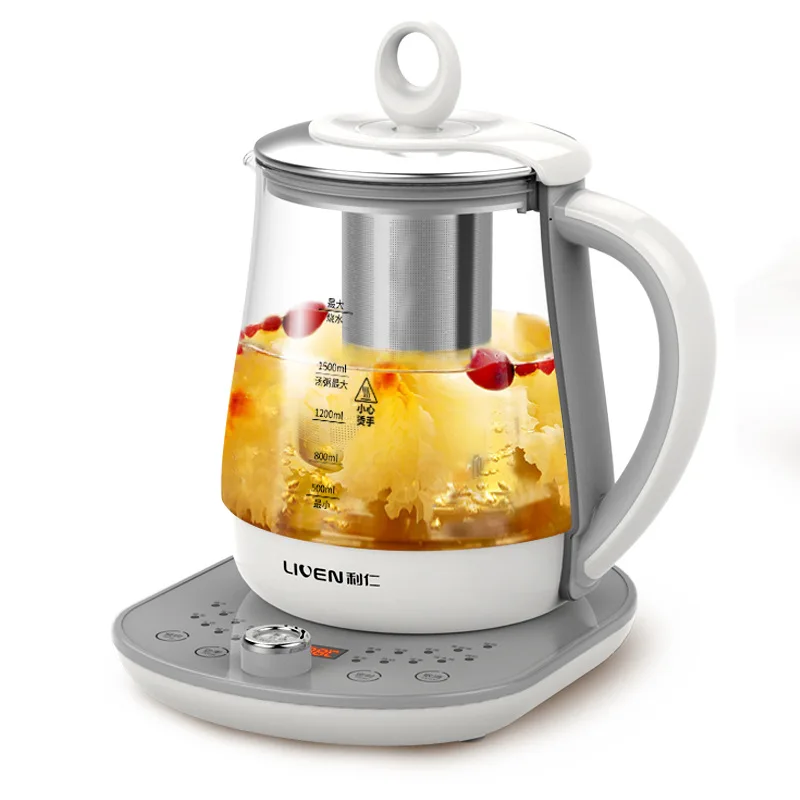 1.8L Large Capacity Glass Health Pot Multifunction Cooking Tea Soup