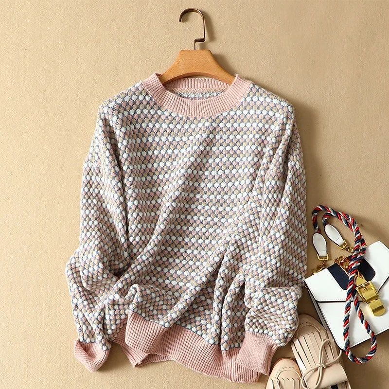 

2019 new thicken o-neck women sweaters and pullovers lady elegant outwear tops