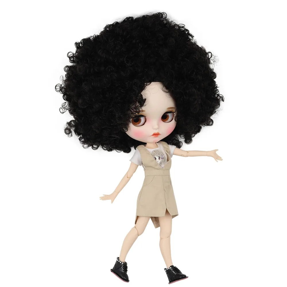 Ледяная кукла DBS Blyth 1/6 bjd белая кожа для суставов тела BL9103 черные афро волосы Новый