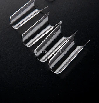 

500pcs nail half cover French Competition Deep Smile Square Nail Tips