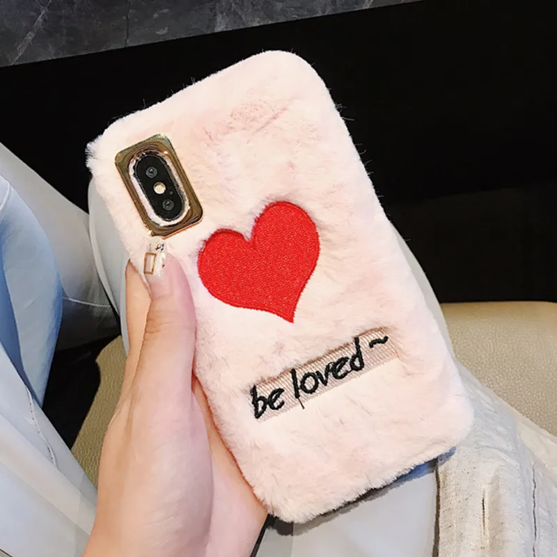 Plush Fluffy case for iphone xs max (14)