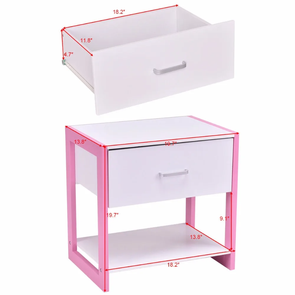 Goplus Nightstand Modern Square End Table Cabinet Bedside Home Furniture Drawer Open Shelf Storage Side Coffee Table HW56199 Goplus Nightstand Modern Square End Table Cabinet Bedside Home Furniture Drawer Open Shelf Storage Side Coffee Table HW56199
