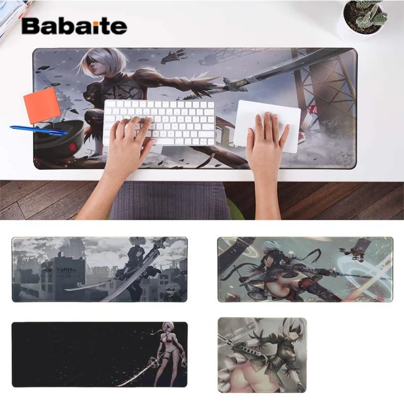 

Babaite Vintage Cool NieR Automata YoRHa Silicone large/small Pad to Mouse Game Free Shipping Large Mouse Pad Keyboards Mat