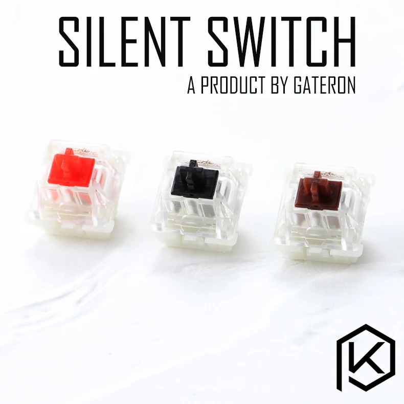Бесшумный переключатель gateron 3pin 5pin красный черный коричневый для